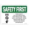 Signmission OSHA Sign, Think Use Ear Protection W/ Symbol, 10in X 7in Rigid Plastic, 10" W, 7" H, Landscape OS-SF-P-710-L-10994 - alternate 1